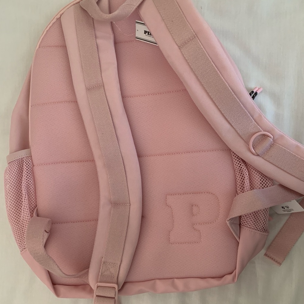 NWT Victoria’s Secret PINK Classic Canvas Laptop Backpack Dollhouse Pink - Picture 4 of 8